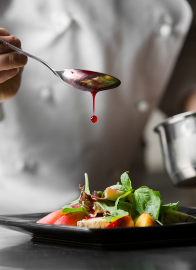 chef preparing gourmet food