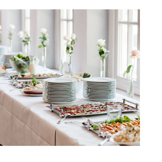 wedding catering table